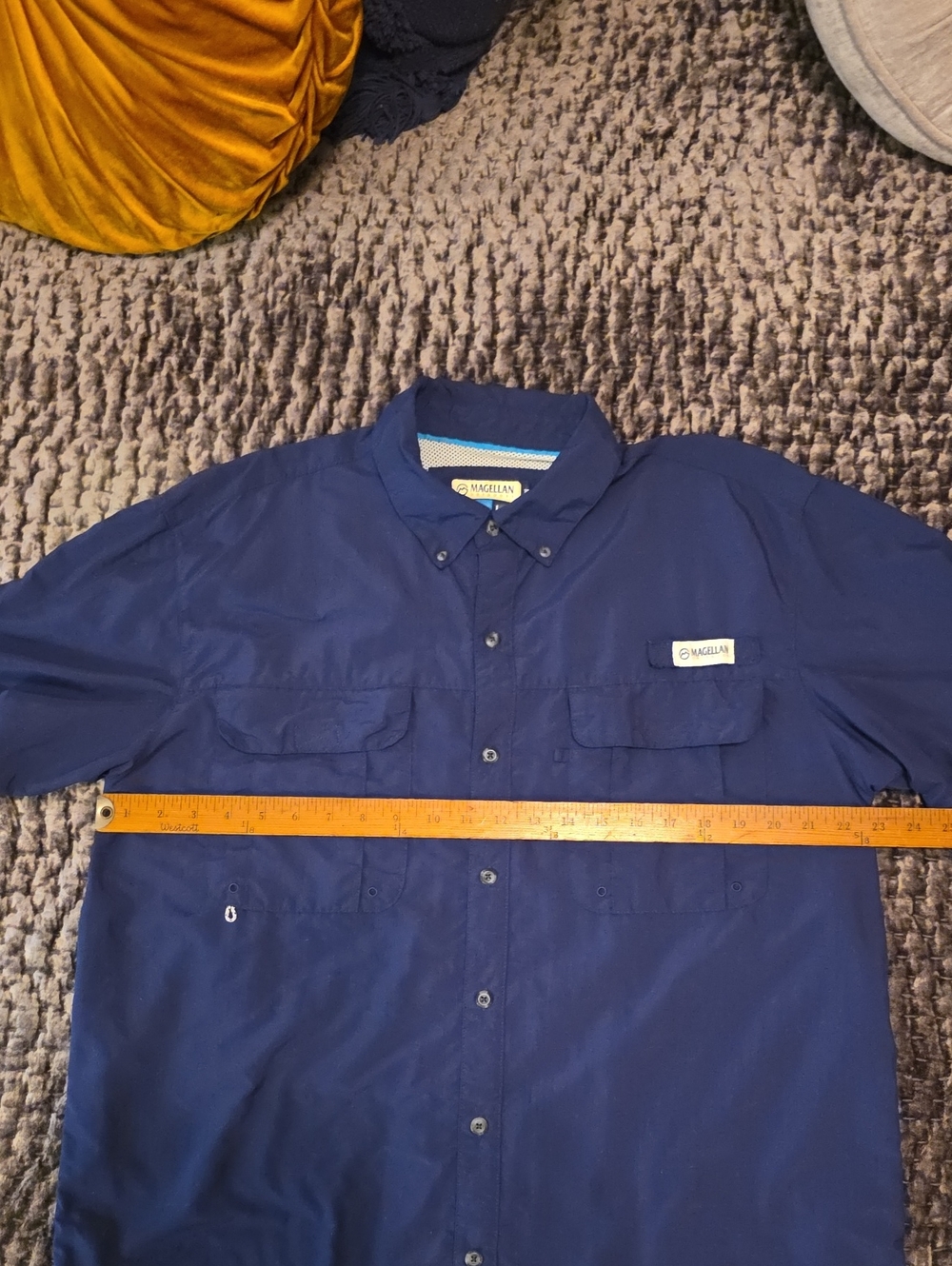 Lot Of 2 Shirts, Columbia PFG And Magellan Fish Gear, Both Men's Large, Navy - Picture 10 of 13